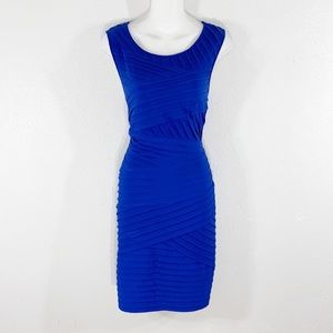 Calvin Klein blue bandage sheath stretch dress